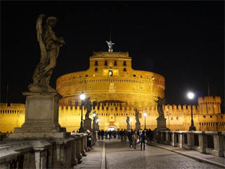 Rome Castel Sant Angelo at Christmas