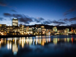 Wellington Harbour lights