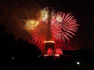 Eiffel Tower new years eve fireworks