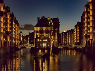Hamburg night view