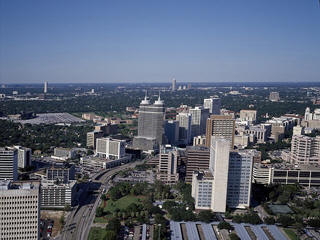 Houston skyline new year