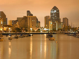 San Diego Bay twilight view