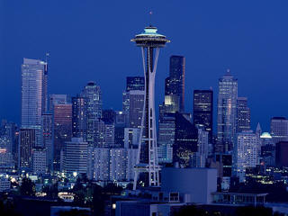 Space needle fireworks