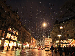 Zurich new years eve lights